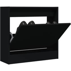 Vidaxl - Armoire à chaussures noir 60x21x57 cm bois d'ingénierie