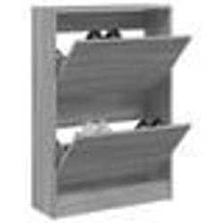 vidaXL Armoire à chaussures sonoma gris 60x21x87,5 cm bois ingénierie