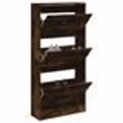 vidaXL Armoire à chaussures chêne fumé 60x21x125,5 cm bois ingénierie