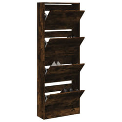 Vidaxl - Armoire à chaussures chêne fumé 60x21x163,5 cm bois ingénierie