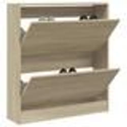 vidaXL Armoire à chaussures chêne sonoma 80x21x87,5 cm bois ingénierie
