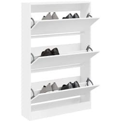 Vidaxl - Armoire à chaussures blanc 80x21x125,5 cm bois d'ingénierie