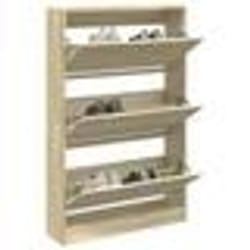 vidaXL Armoire à chaussures chêne sonoma 80x21x125,5cm bois ingénierie