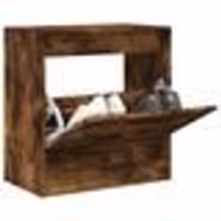 vidaXL Armoire à chaussures chêne fumé 60x34x63,5 cm bois d'ingénierie
