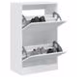 vidaXL Armoire à chaussures blanc 60x34x96,5 cm bois d'ingénierie