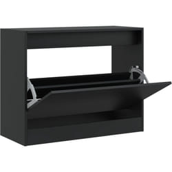 Vidaxl - Armoire à chaussures noir 80x34x63 cm bois d'ingénierie