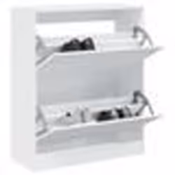 vidaXL Armoire à chaussures blanc 80x34x96,5 cm bois d'ingénierie
