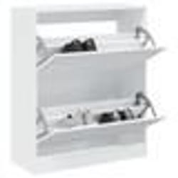 vidaXL Armoire à chaussures blanc 80x34x96,5 cm bois d'ingénierie