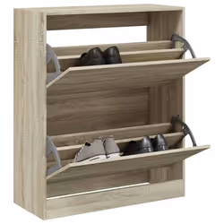 vidaXL Armoire à chaussures chêne sonoma 80x34x96,5 cm bois ingénierie