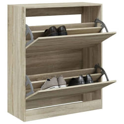 vidaXL Armoire à chaussures chêne sonoma 80x34x96,5 cm bois ingénierie