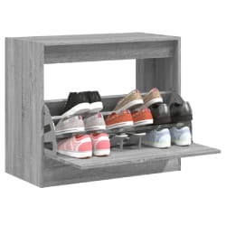 vidaXL Armoire à chaussures sonoma gris 80x42x69 cm bois d'ingénierie
