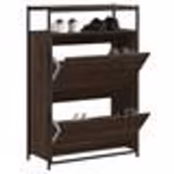 vidaXL Meuble à chaussures chêne marron 75x34x112 cm bois d'ingénierie