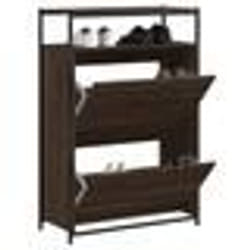 vidaXL Meuble à chaussures chêne marron 75x34x112 cm bois d'ingénierie