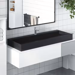 Ce lavabo en marbre apportera une touche vraiment pratique et accrocheuse à votre salle de bain. Matériau en fonte minérale : ...
