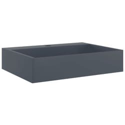 Vasque 50x38x11 cm fonte minérale/marbre anthracite vidaXL