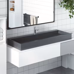 Ce lavabo en marbre apportera une touche vraiment pratique et accrocheuse à votre salle de bain. Matériau en fonte minérale : ...
