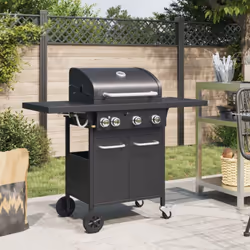 Ce barbecue à gaz, équipé de 4 brûleurs, sera le choix idéal pour servir à votre famille et à vos amis un agréable barbecue.  ...