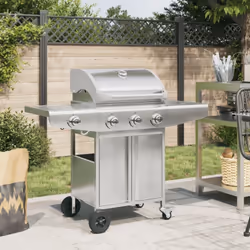 Ce barbecue à gaz, équipé de 4 brûleurs, sera le choix idéal pour servir à votre famille et à vos amis un agréable barbecue. ...