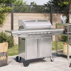 Description générale Ce barbecue à gaz, équipé de 7 brûleurs, est le choix idéal pour des barbecues en famille ou entre amis. ...