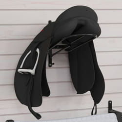 Porte-selle mural noir fer Vidaxl