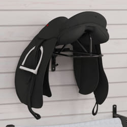 Porte-selle mural noir fer Vidaxl