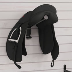 Vidaxl - Porte-selle pliable mural noir fer