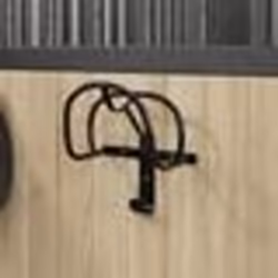 vidaXL Porte-bride mural noir fer