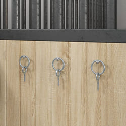 Anneaux d'attelage avec vis à œil 3 pcs argenté acier Vidaxl