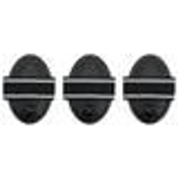 vidaXL Étrilles 3 pcs noir acier