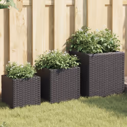 Ces jardinières sont un choix idéal pour cultiver une variété de fleurs ou de plantes. Matériau durable : la résine tressée,  ...