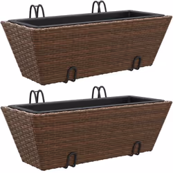 Ces jardinières sont un choix idéal pour cultiver une variété de fleurs ou de plantes. Matériau durable : la résine tressée, ...