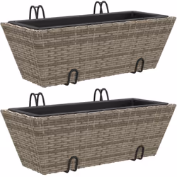 Ces jardinières sont un choix idéal pour cultiver une variété de fleurs ou de plantes. Matériau durable : la résine tressée,  ...
