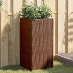 Cette jardinière est un choix idéal pour cultiver une variété de fleurs ou de plantes. Matériau durable : la résine tressée,  ...