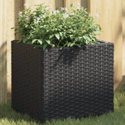 vidaXL Jardinière résine tressée