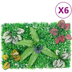 Clôture à plantes artificielles 6 pcs vert 40x60 cm - Vidaxl