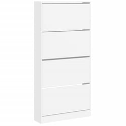 Vidaxl - Armoire à chaussures 4 tiroirs rabattables blanc 80x21x163,5 cm