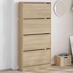 Gardez vos chaussures bien organisées et toujours à portée de main avec cette armoire à chaussures ! Matériau durable : le bo ...
