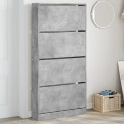 Vidaxl - Armoire à chaussures 4 tiroirs rabattables gris béton