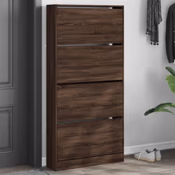 Gardez vos chaussures bien organisées et toujours à portée de main avec cette armoire à chaussures ! Matériau durable : le bo ...