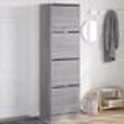 vidaXL Armoire à chaussures 4 tiroirs rabattables sonoma 60x42x204 cm