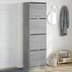vidaXL Armoire à chaussures 4 tiroirs rabattables sonoma 60x42x204 cm