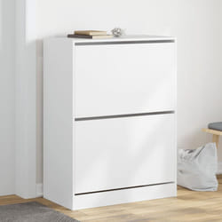 Vidaxl - Armoire à chaussures 2 tiroirs rabattables blanc 80x42x108 cm