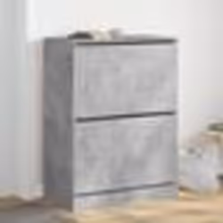 vidaXL Armoire à chaussures 2 tiroirs rabattables gris béton