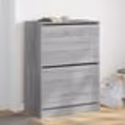 vidaXL Armoire à chaussures 2 tiroirs rabattables sonoma gris