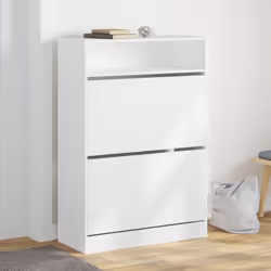 Gardez vos chaussures bien organisées et toujours à portée de main avec cette armoire à chaussures ! Matériau durable : le bo ...