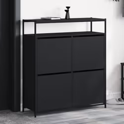 Gardez vos chaussures bien organisées et toujours à portée de main avec cette armoire à chaussures ! Matériau durable : le bo ...
