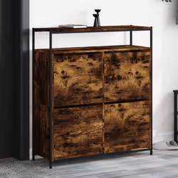 Gardez vos chaussures bien organisées et toujours à portée de main avec cette armoire à chaussures ! Matériau durable : le bo ...