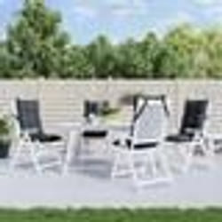 vidaXL Coussins de chaise à dossier haut lot de 4 anthracite