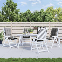 Vidaxl - Coussins de chaise à dossier haut lot de 4 gris tissu oxford
