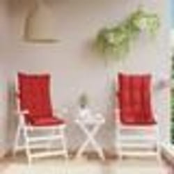 vidaXL Coussins de chaise à dossier haut lot de 2 rouge tissu oxford